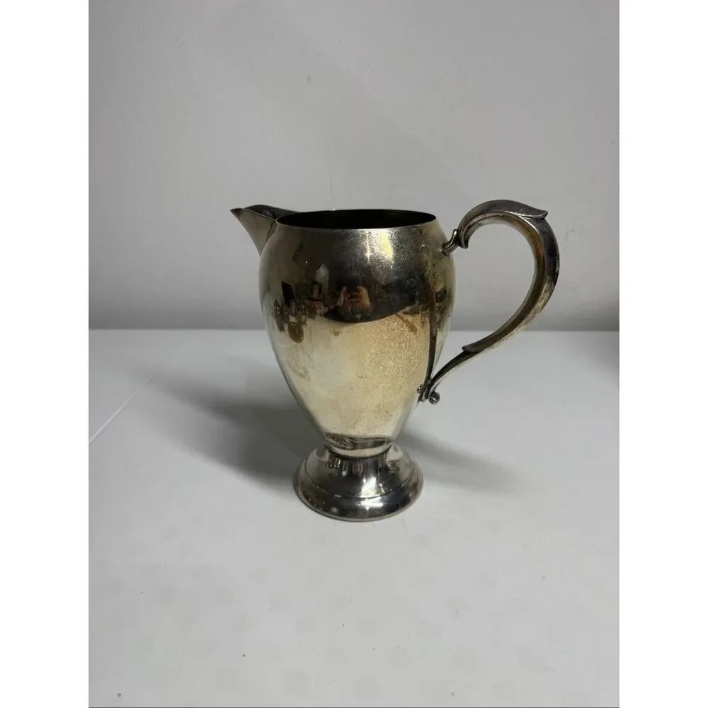 Vintage Sheffield Style Silverplate Pitcher S.R.S. Co Creamer Jug No Lid